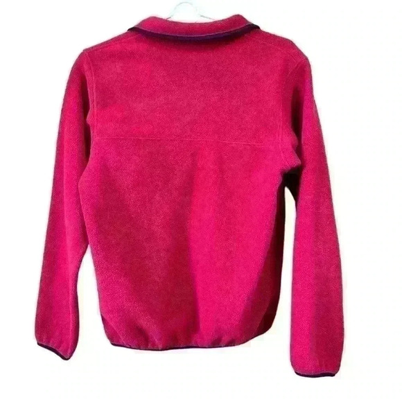 Vintage Patagonia Red Quarter Snap Button Polartec Fleece Pullover Size Small - Picture 2 of 8